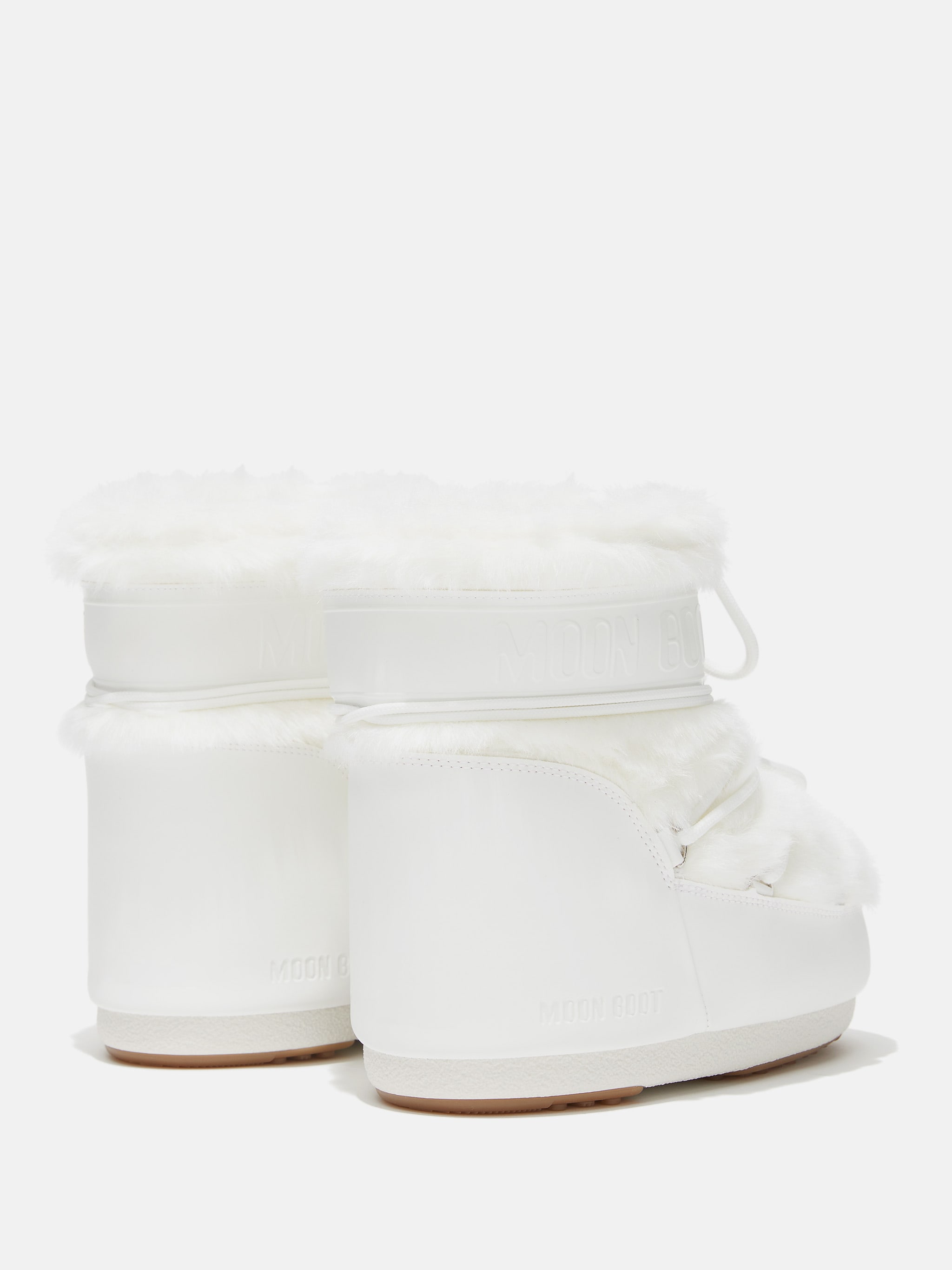 靴 Moon Boot Icon faux-fur  boots ICON LOW WHITE FAUX-FUR BOOTS | Moon Boot®