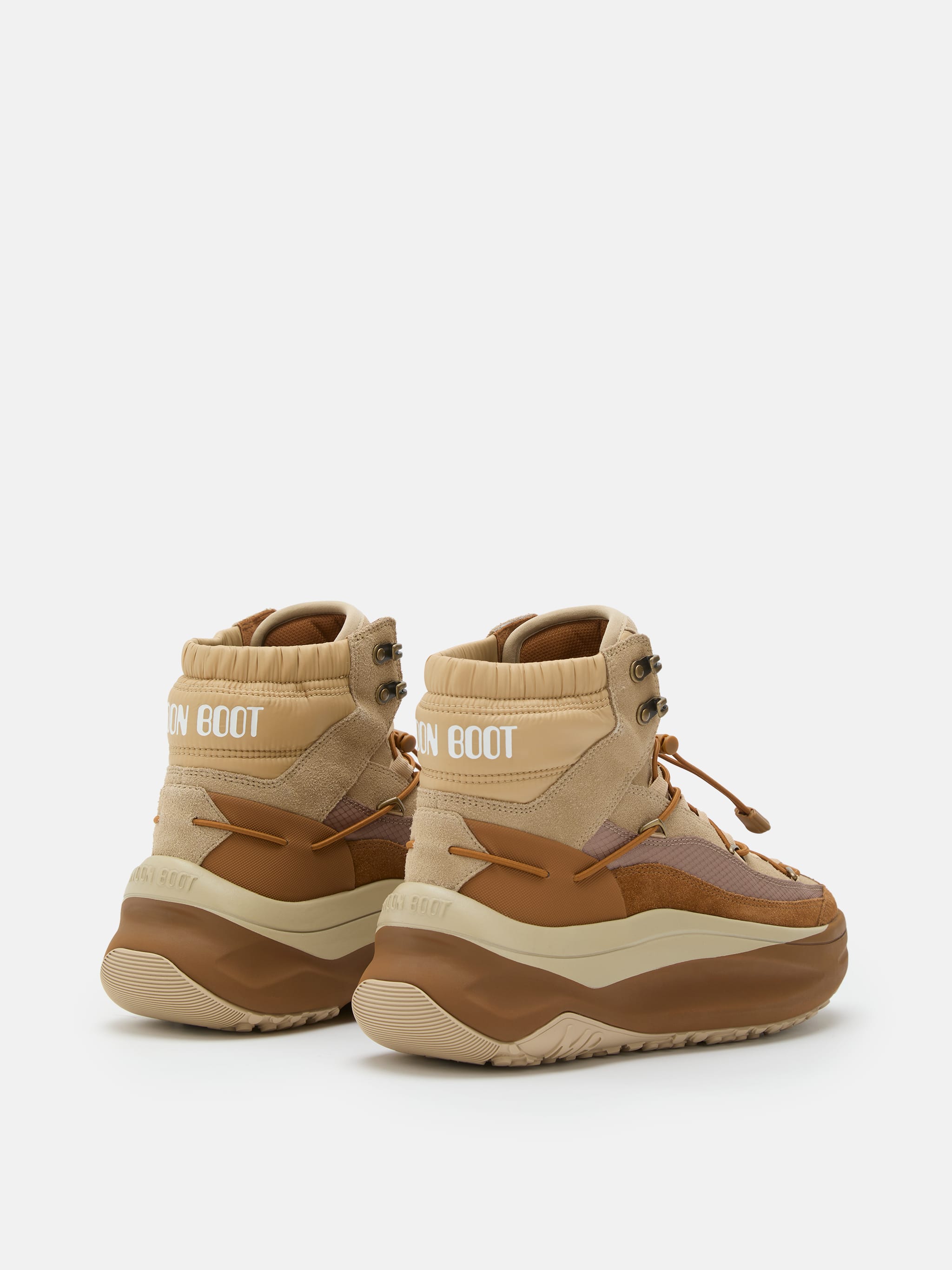 MOON247 BROWN XLACE MID SNEAKERS