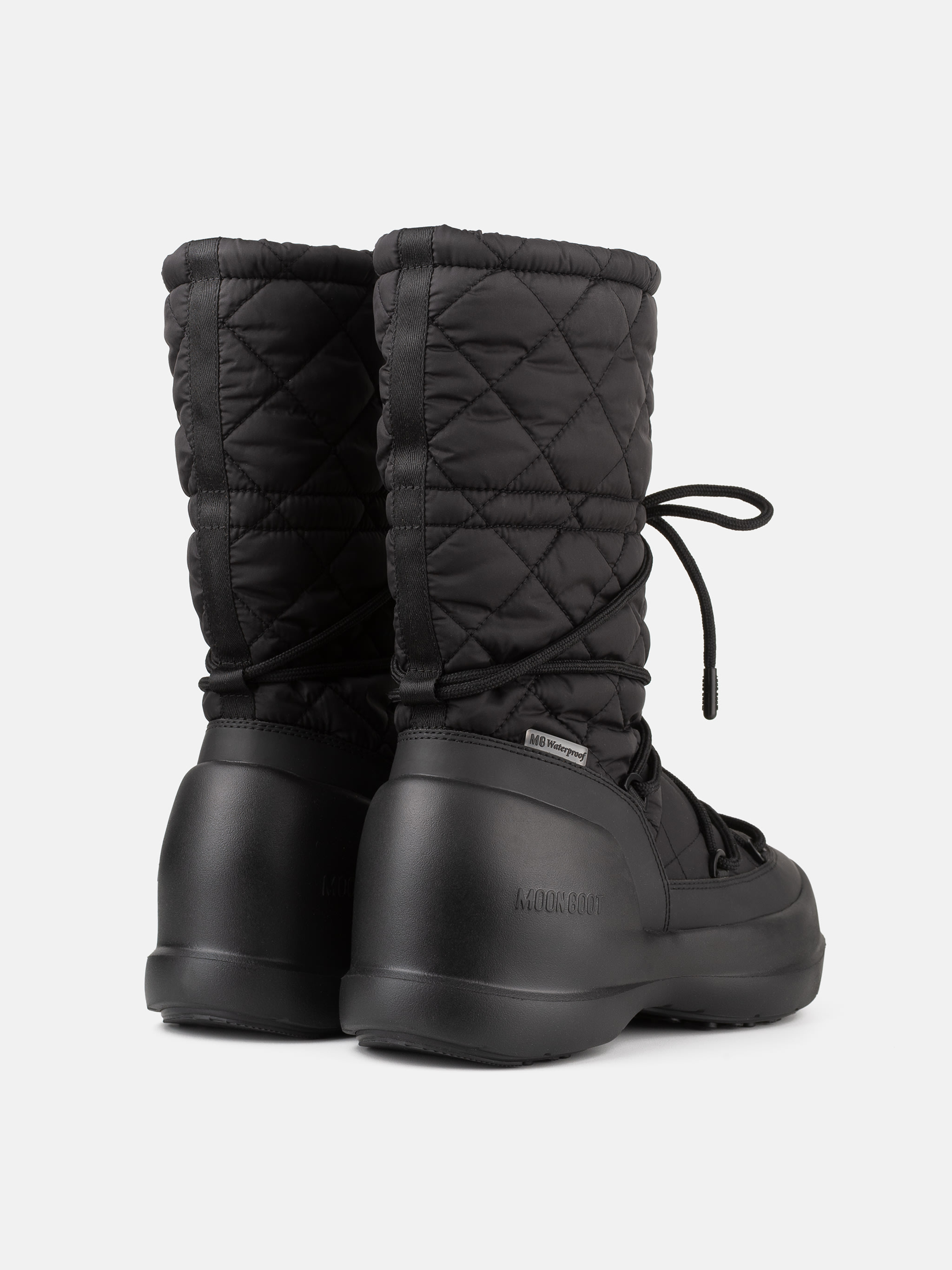 MEZZALUNA SCHWARZE GESTEPPTE HIGH STIEFEL