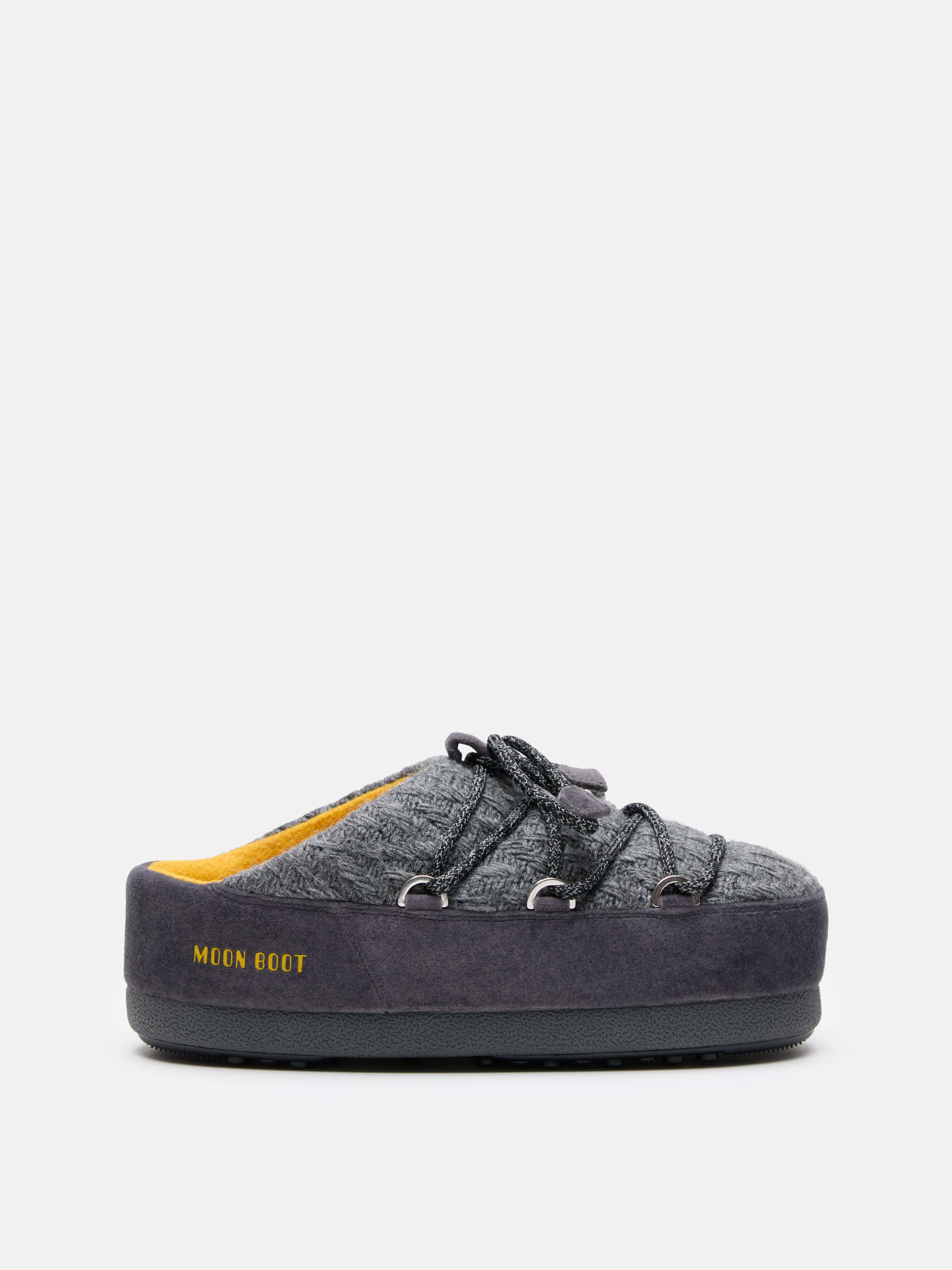 MOON BOOT X GUEST IN RESIDENCE EVX GREY KNIT MULES