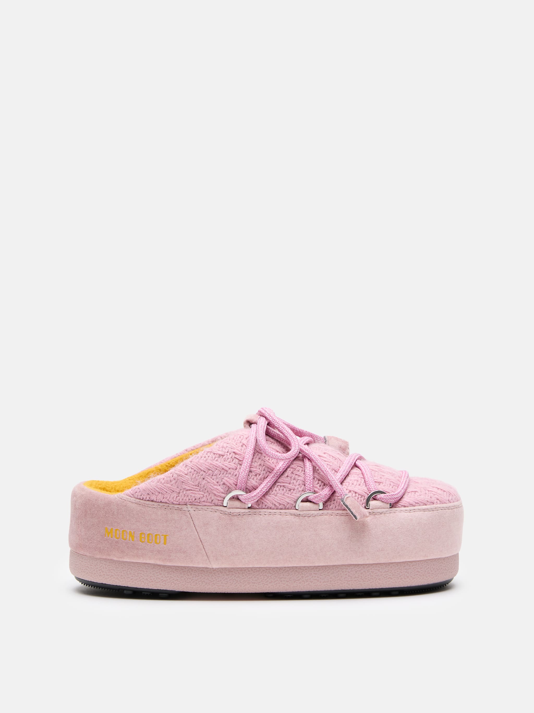 MOON BOOT X GUEST IN RESIDENCE EVX MULES AUS STRICK IN ROSA