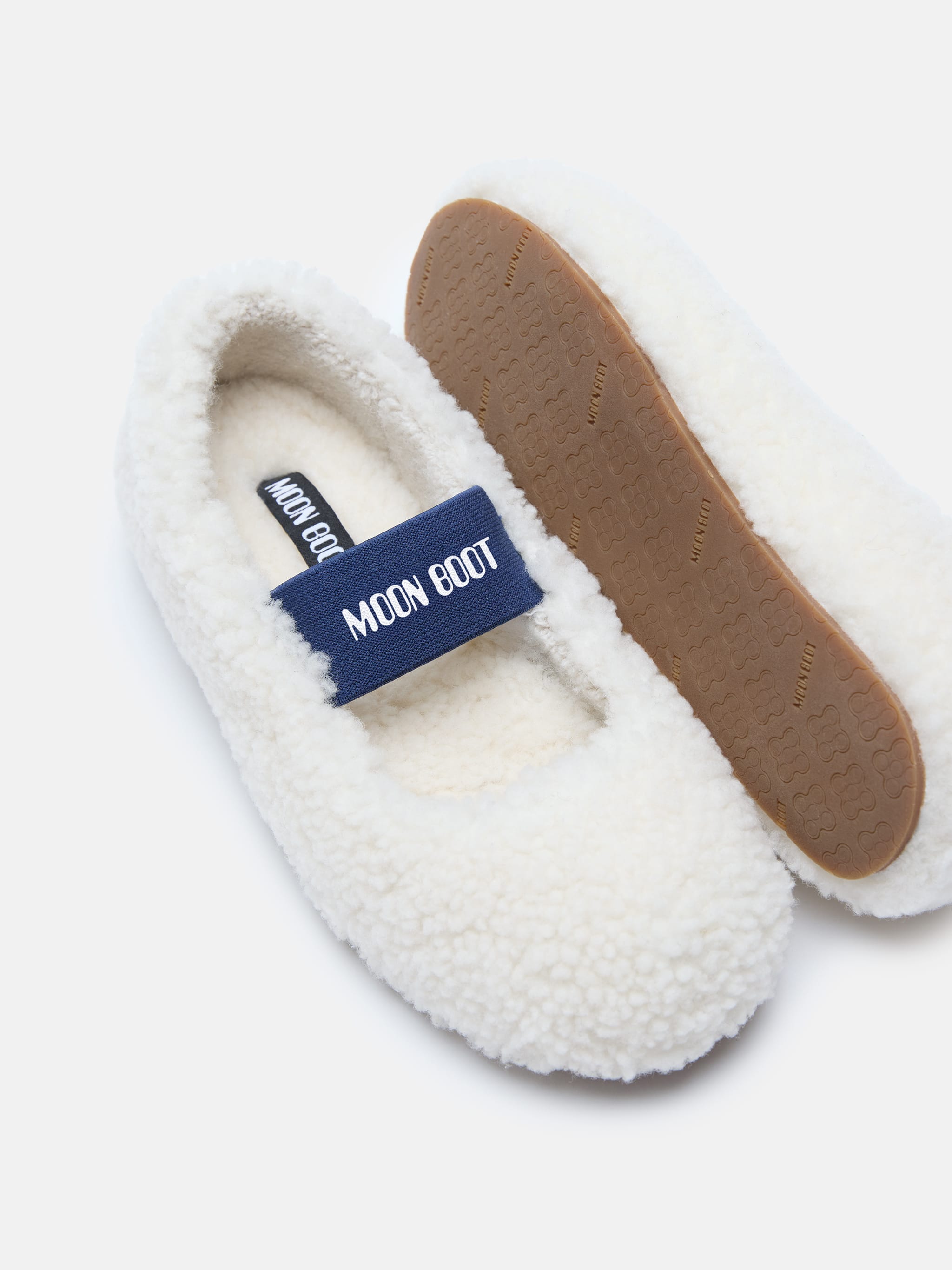 SHEARLING WHITE BALLERINAS image number 2