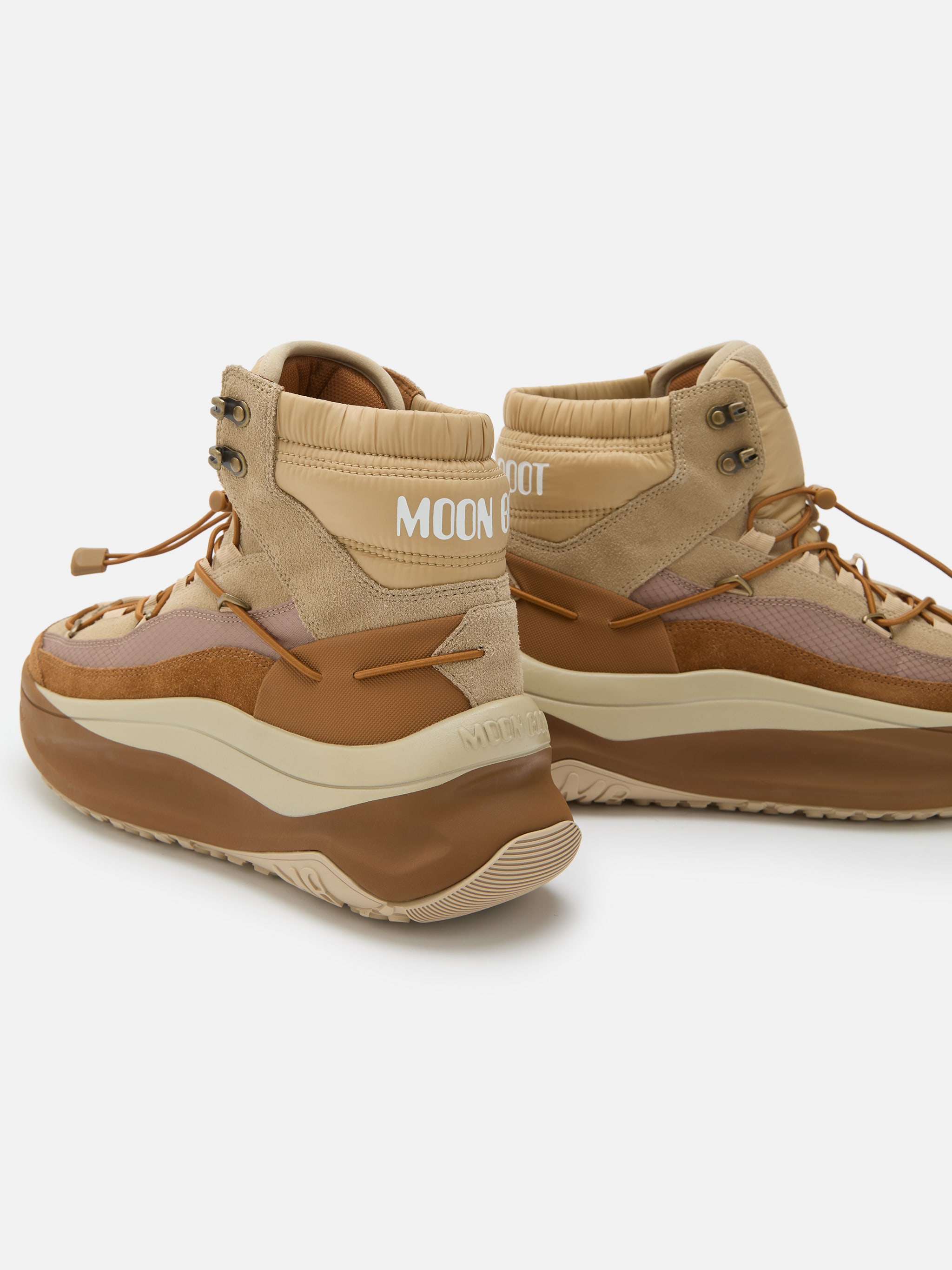 MOON247 BROWN XLACE MID SNEAKERS image number 3