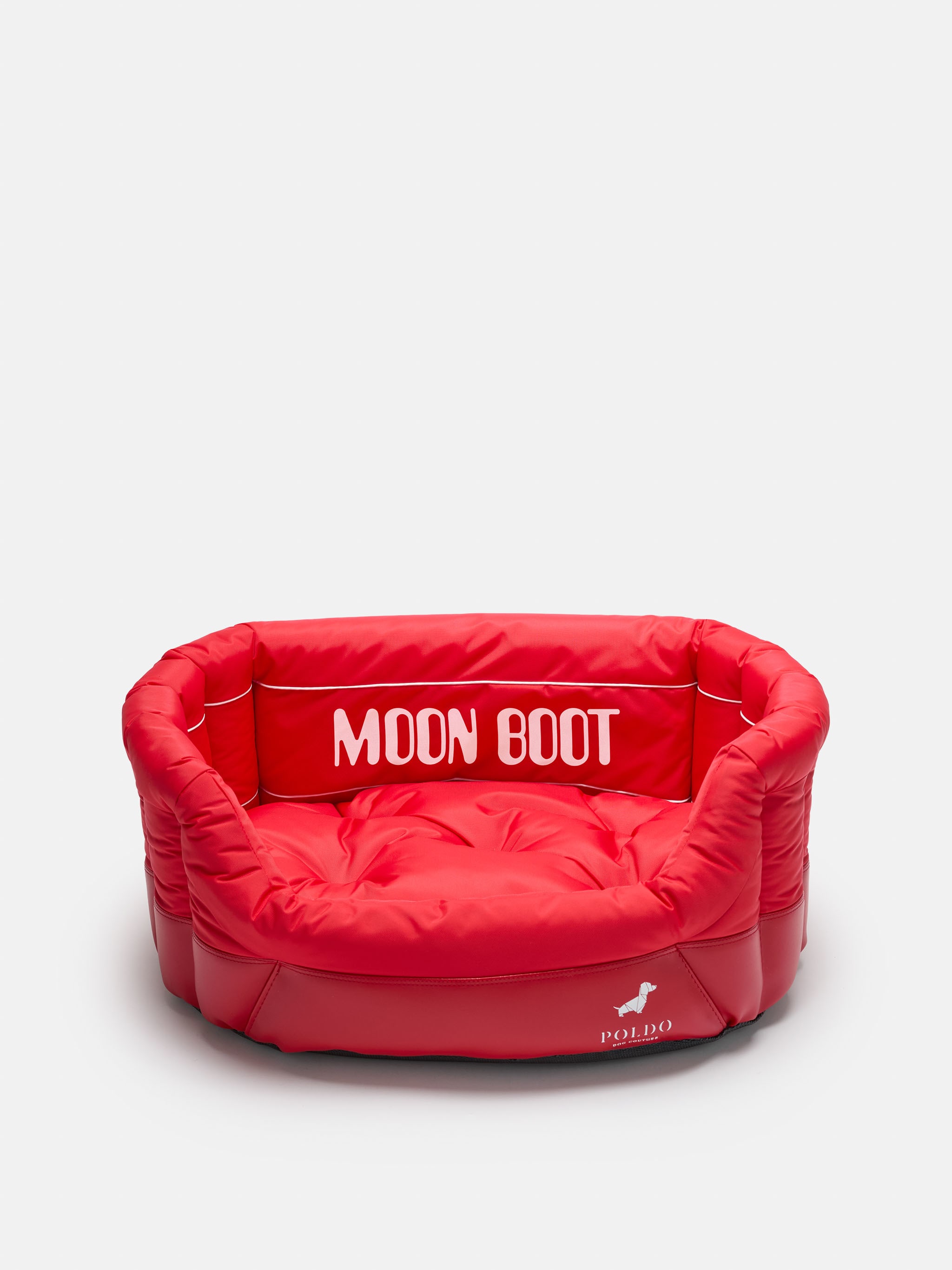 MOON BOOT X POLDO DOG COUTURE LETTINO IMBOTTITO ROSSO PER CANI