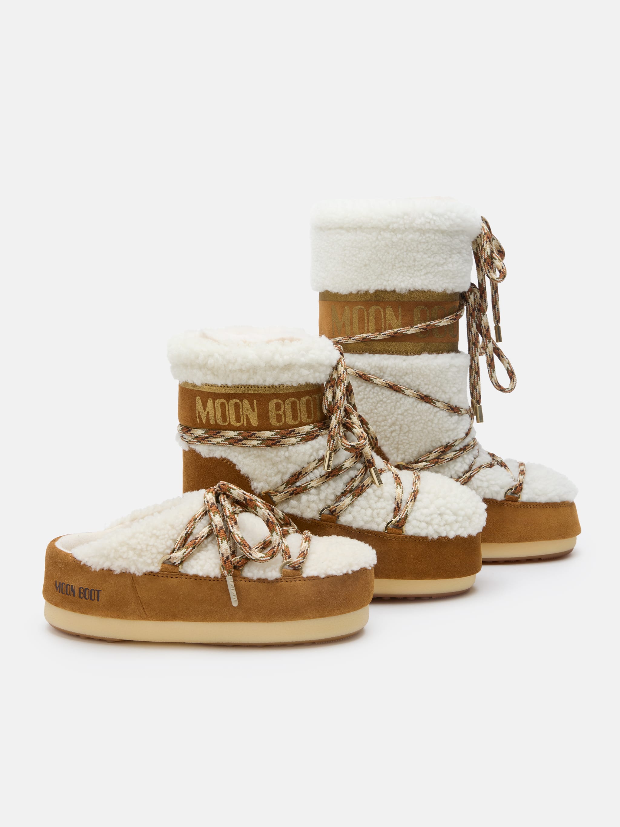 EVX BROWN SHEARLING MULES | Moon Boot®