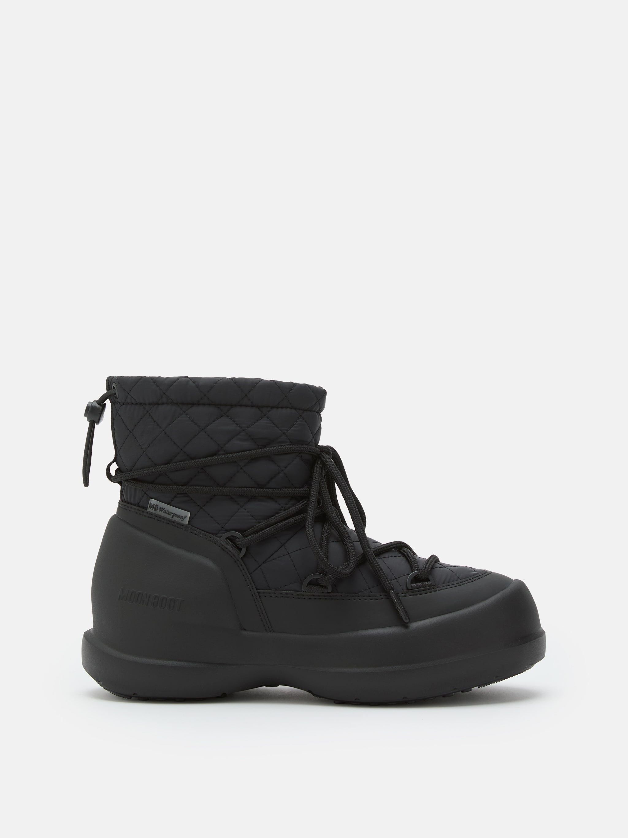 MEZZALUNA MID SCHWARZE GESTEPPTE STIEFEL