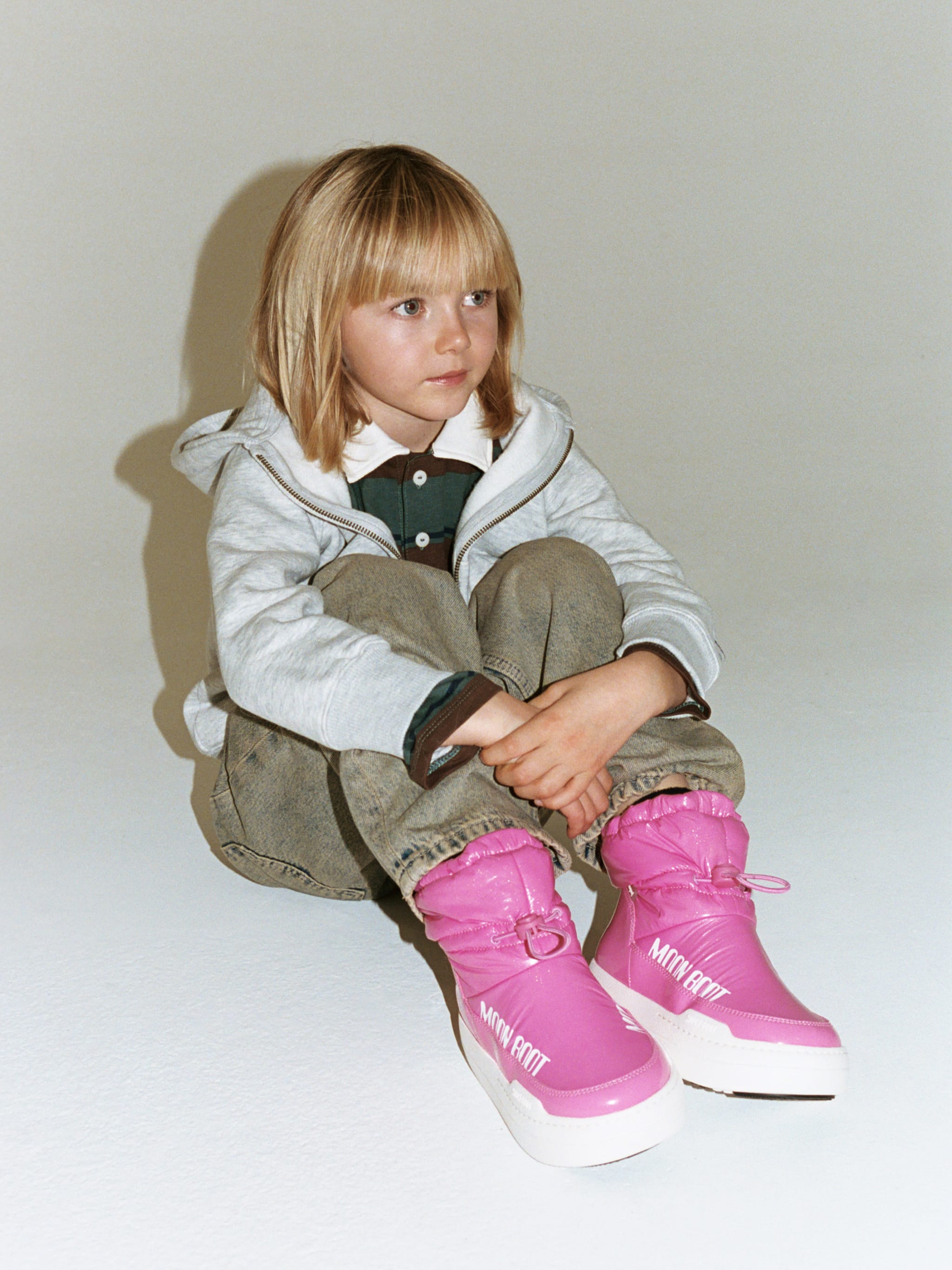 BOTAS JUNIOR PARK TUBE DE MEDIA CA&Ntilde;A BRILLO ROSA image number 4
