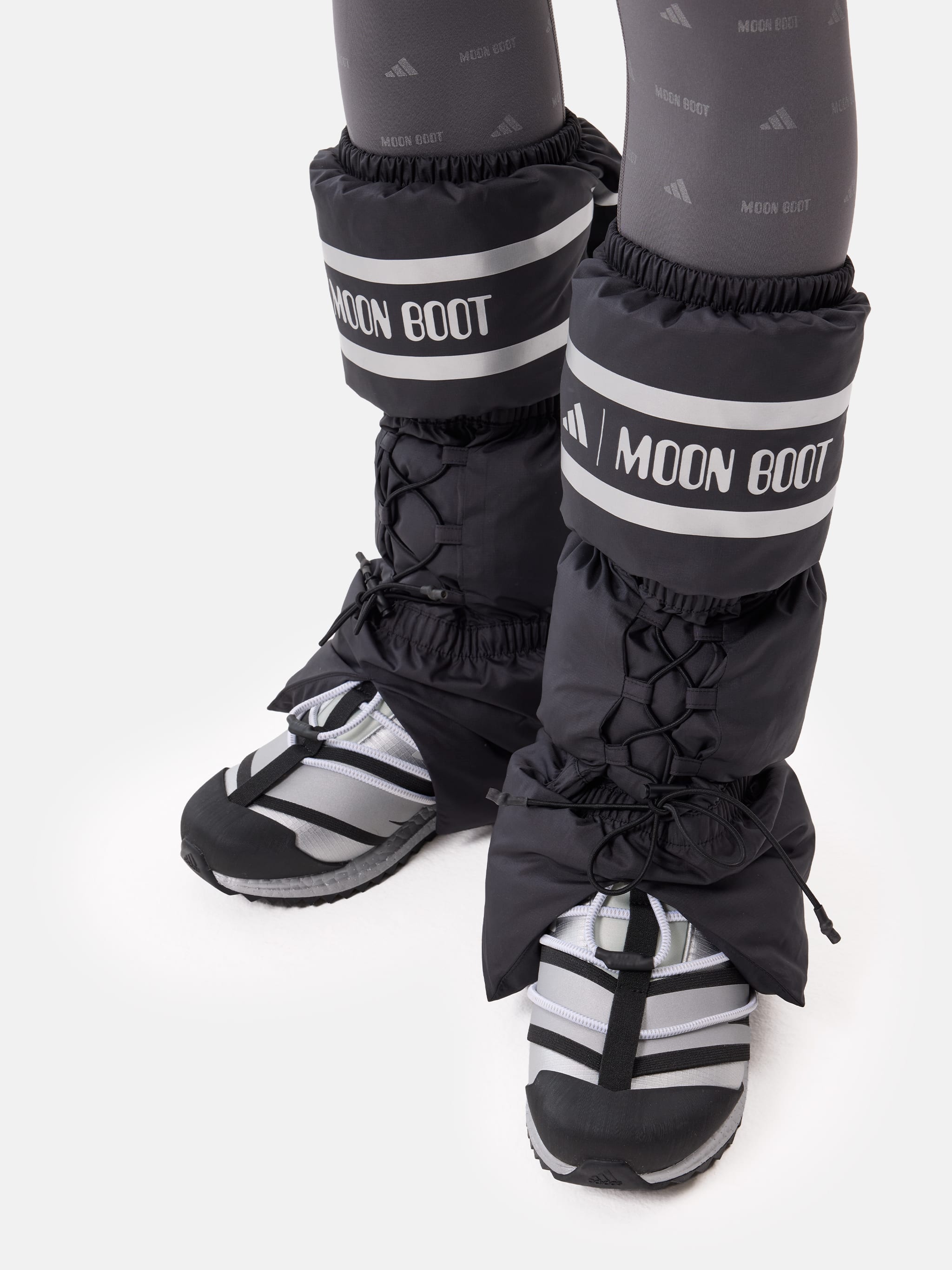 CALENTADORES DE PIERNAS NEGROS ADIDAS X MOON BOOT