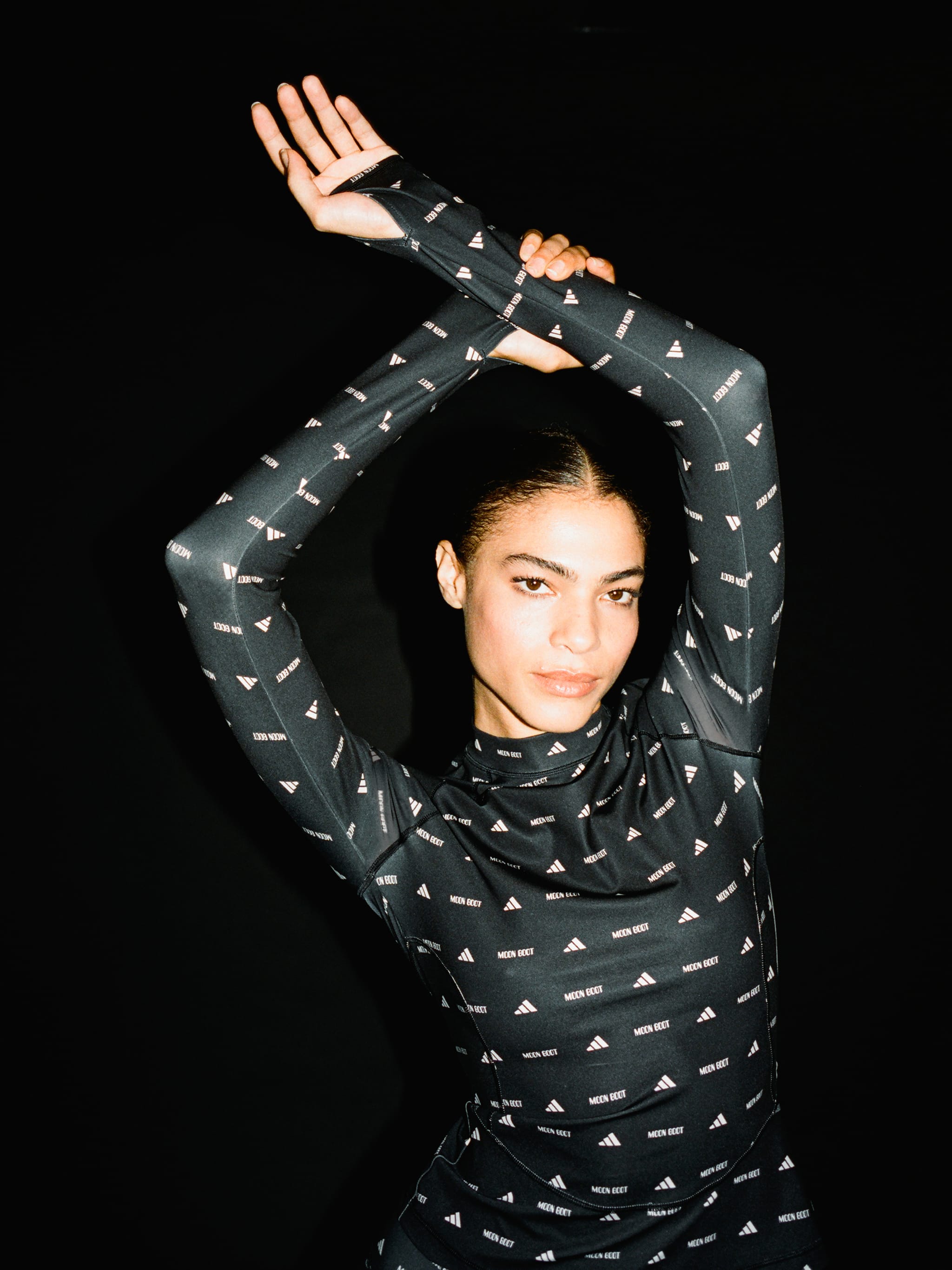 ADIDAS X MOON BOOT BLACK LONG SLEEVE TOP image number 4