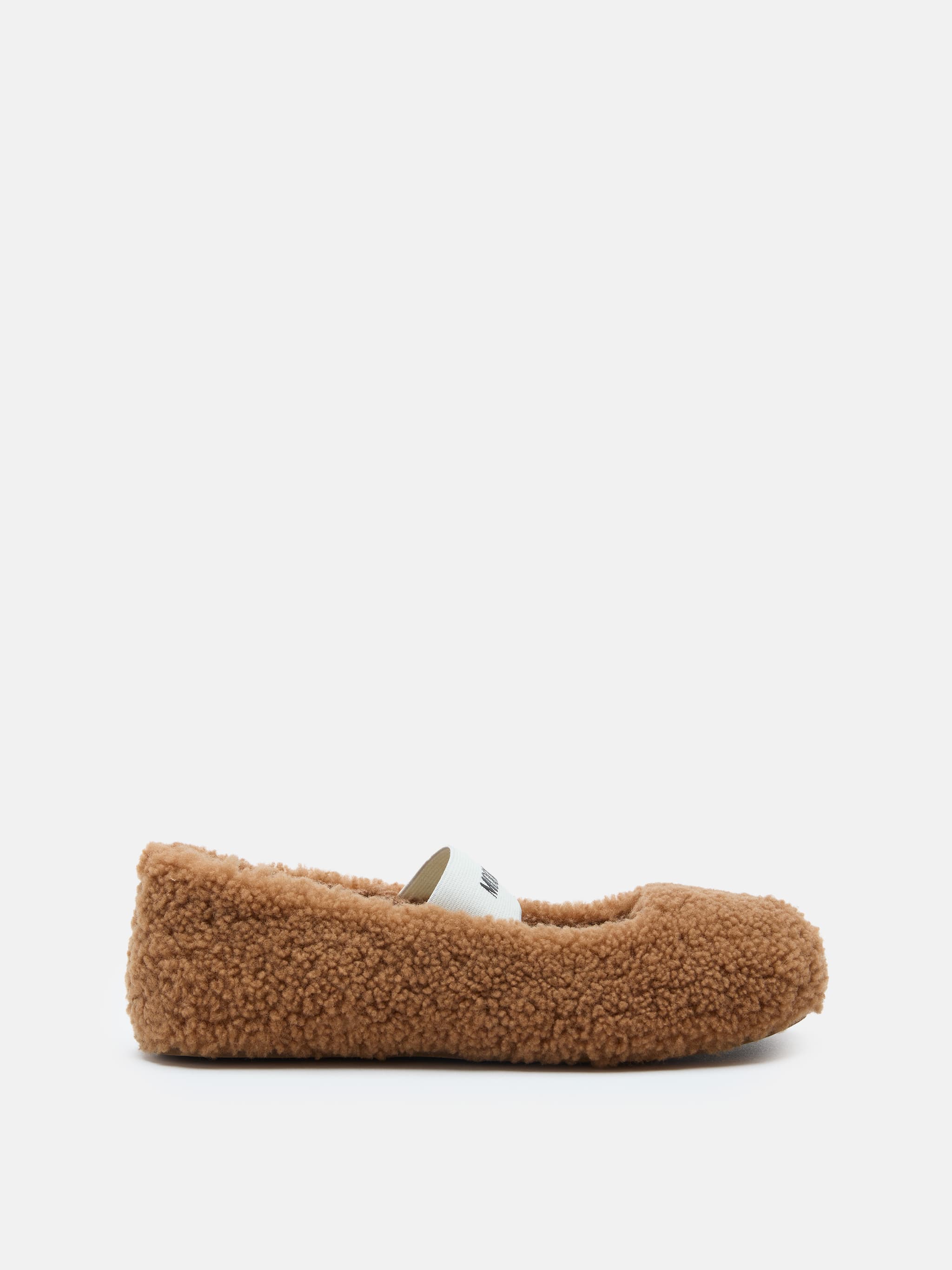 SHEARLING BROWN BALLERINAS