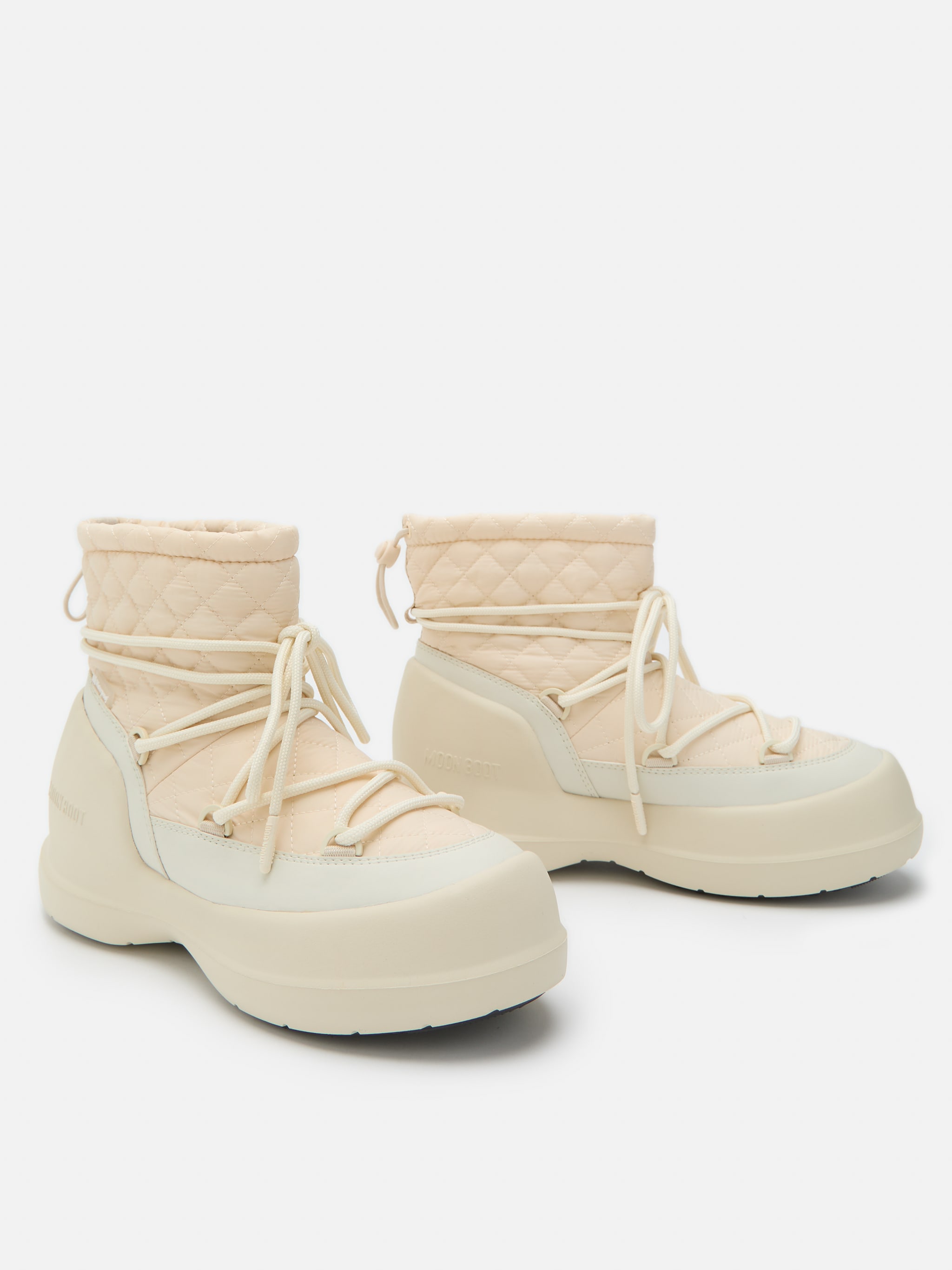 MEZZALUNA MID CREMEFARBENE GESTEPPTE STIEFEL image number 3