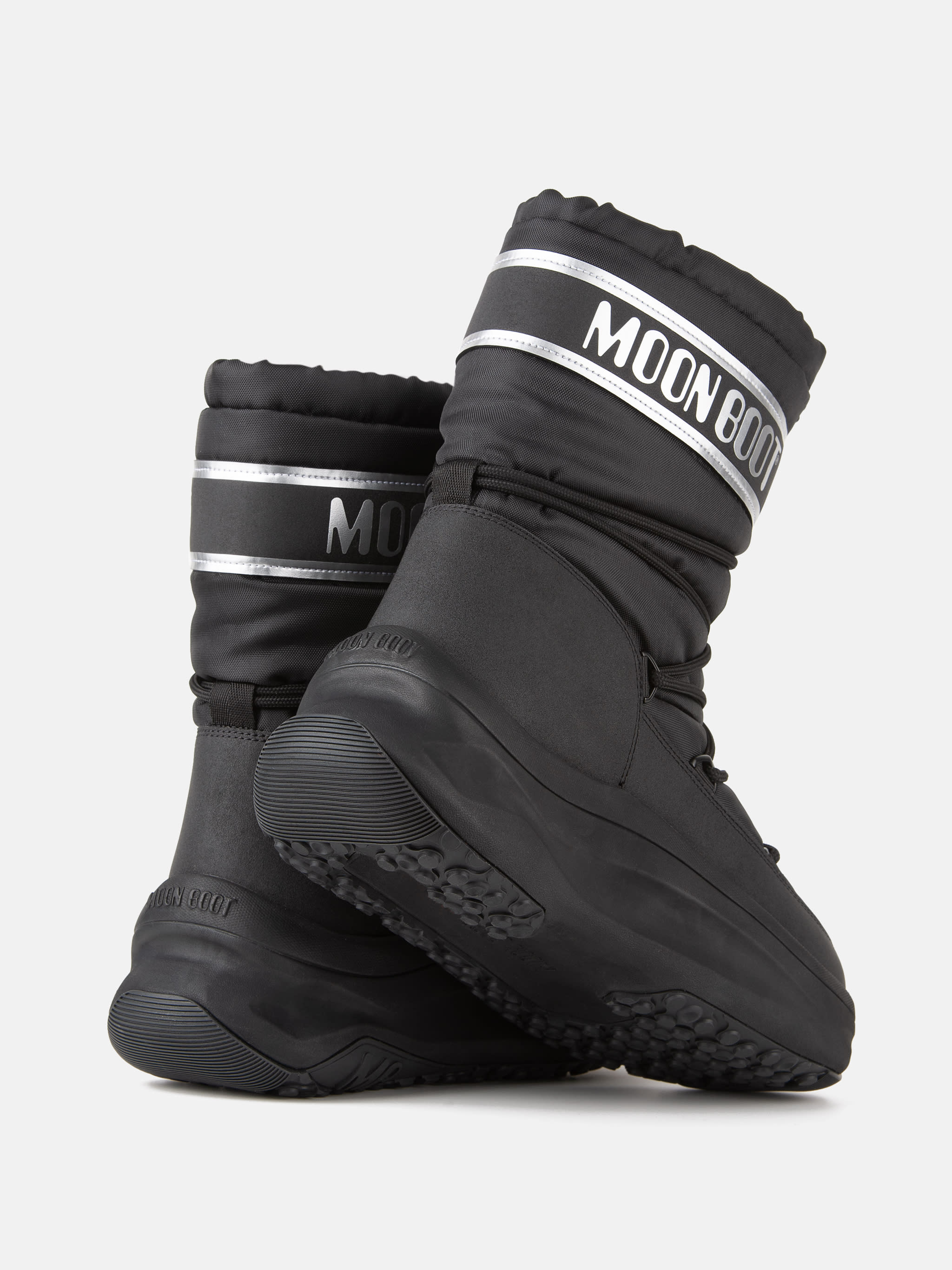 BOTTES MOON247 EN POLAIRE NOIR ET ARGENT&Eacute; image number 3