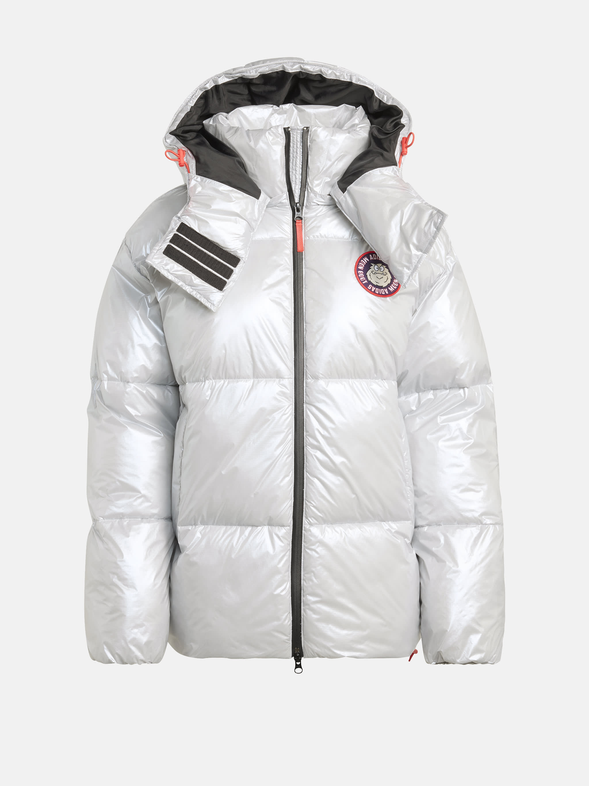 ADIDAS X MOON BOOT SILVER PUFFER JACKET