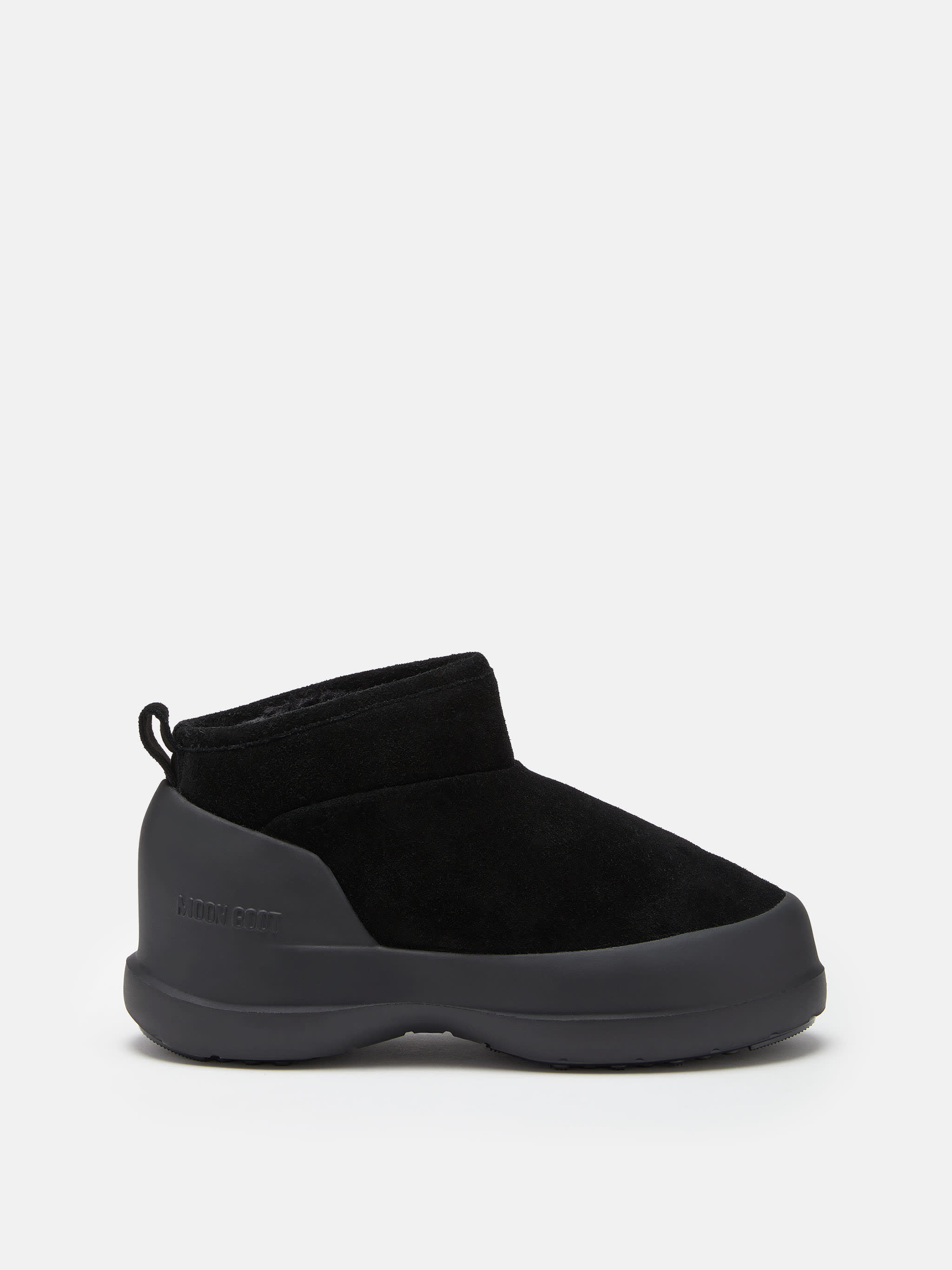 BOTTES BASSES MEZZALUNA EN DAIM NOIR