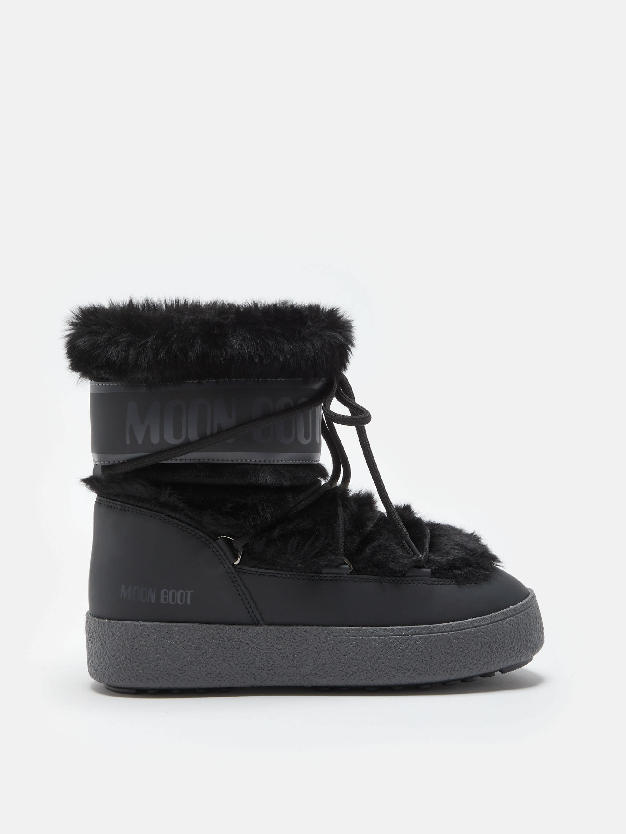 LTRACK LOW BLACK FAUX-FUR BOOTS | Moon Boot®
