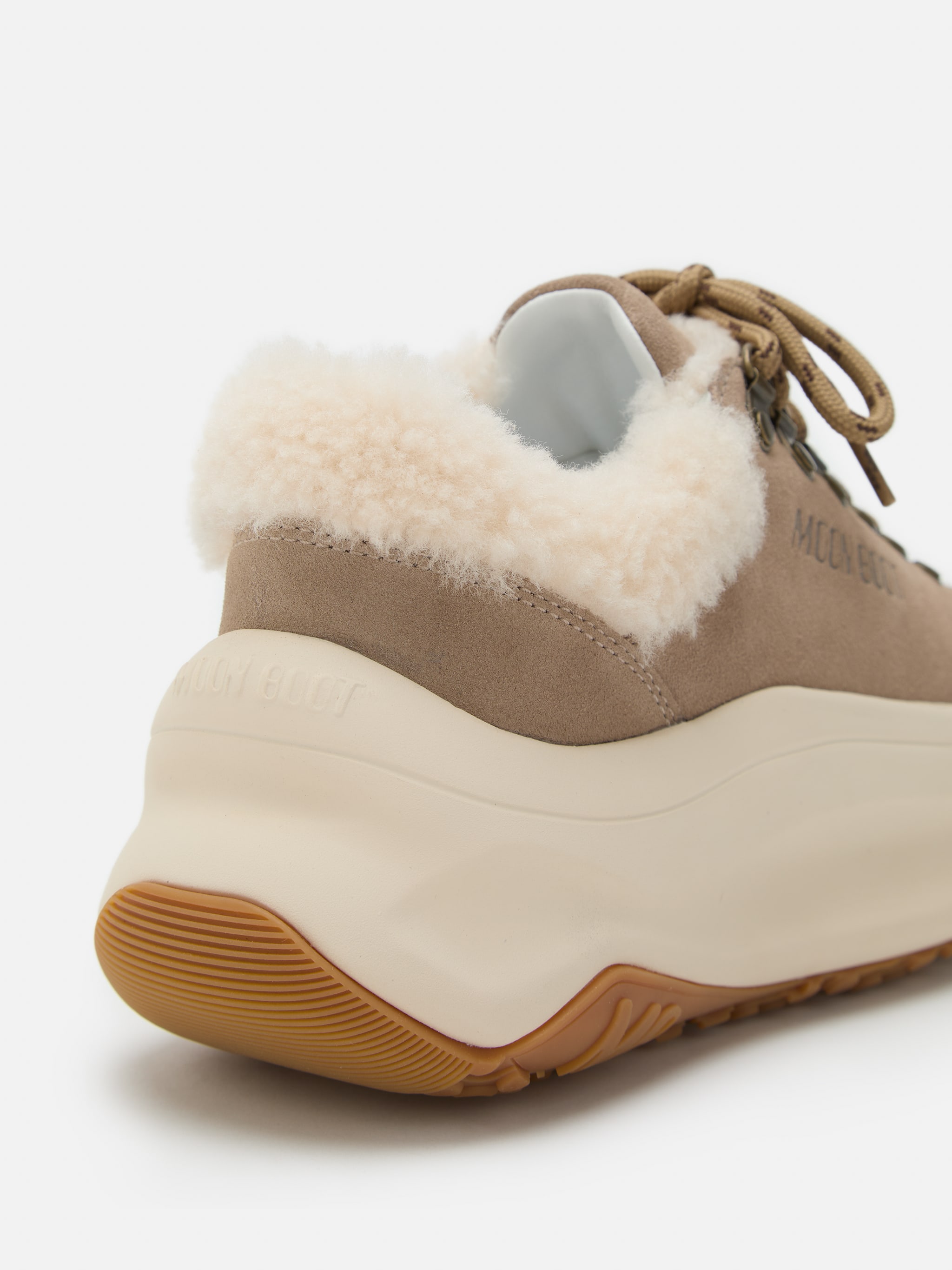 MOON247 CITY BEIGEFARBENE SNEAKERS AUS SHEARLING image number 2