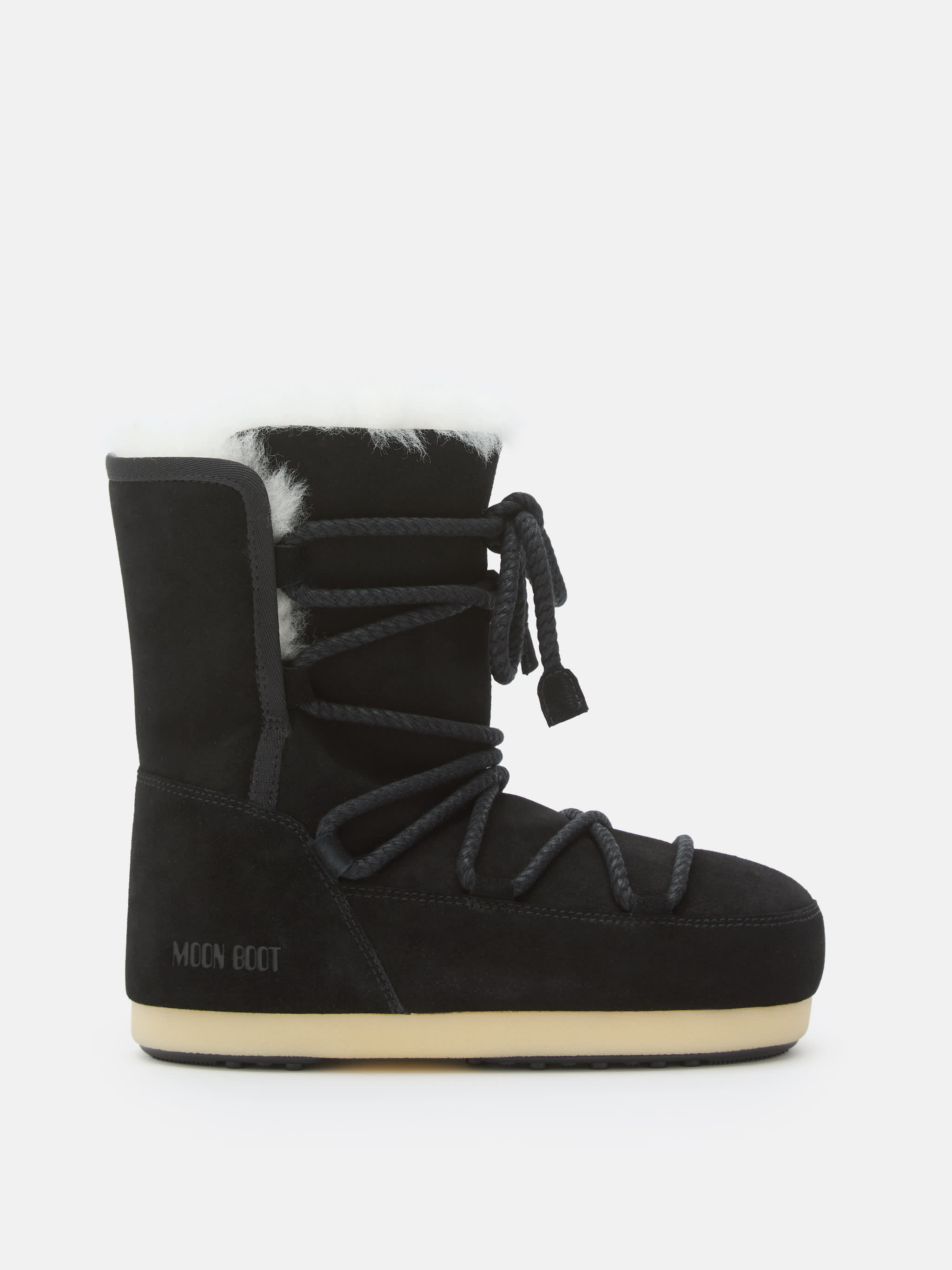 STIVALE EVX IN PELLE SCAMOSCIATA E SHEARLING NERO