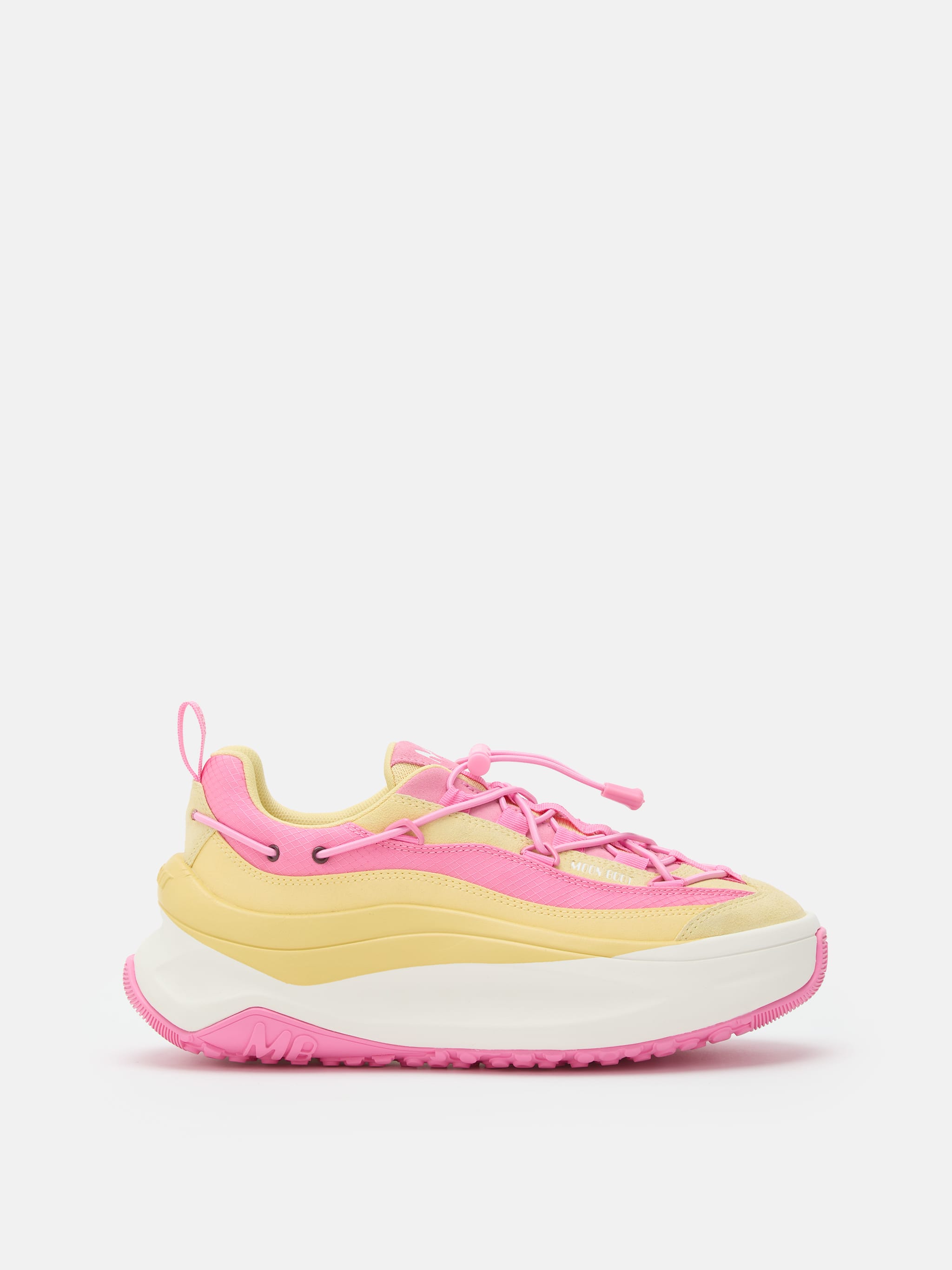 BASKETS MOON247 XLACE JAUNE ET ROSE