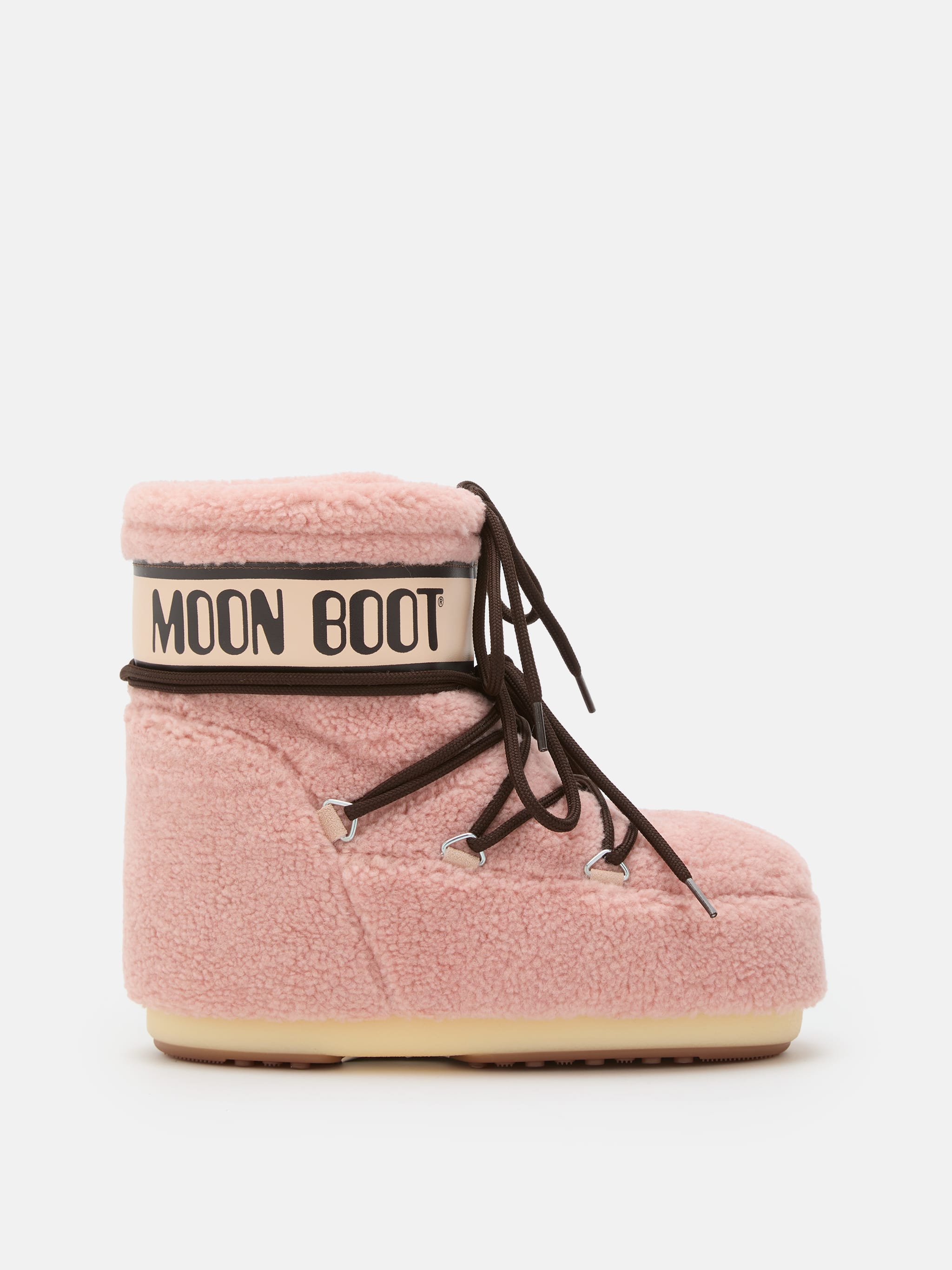 ICON LOW ROSAFARBENE STIEFEL AUS FLEECE