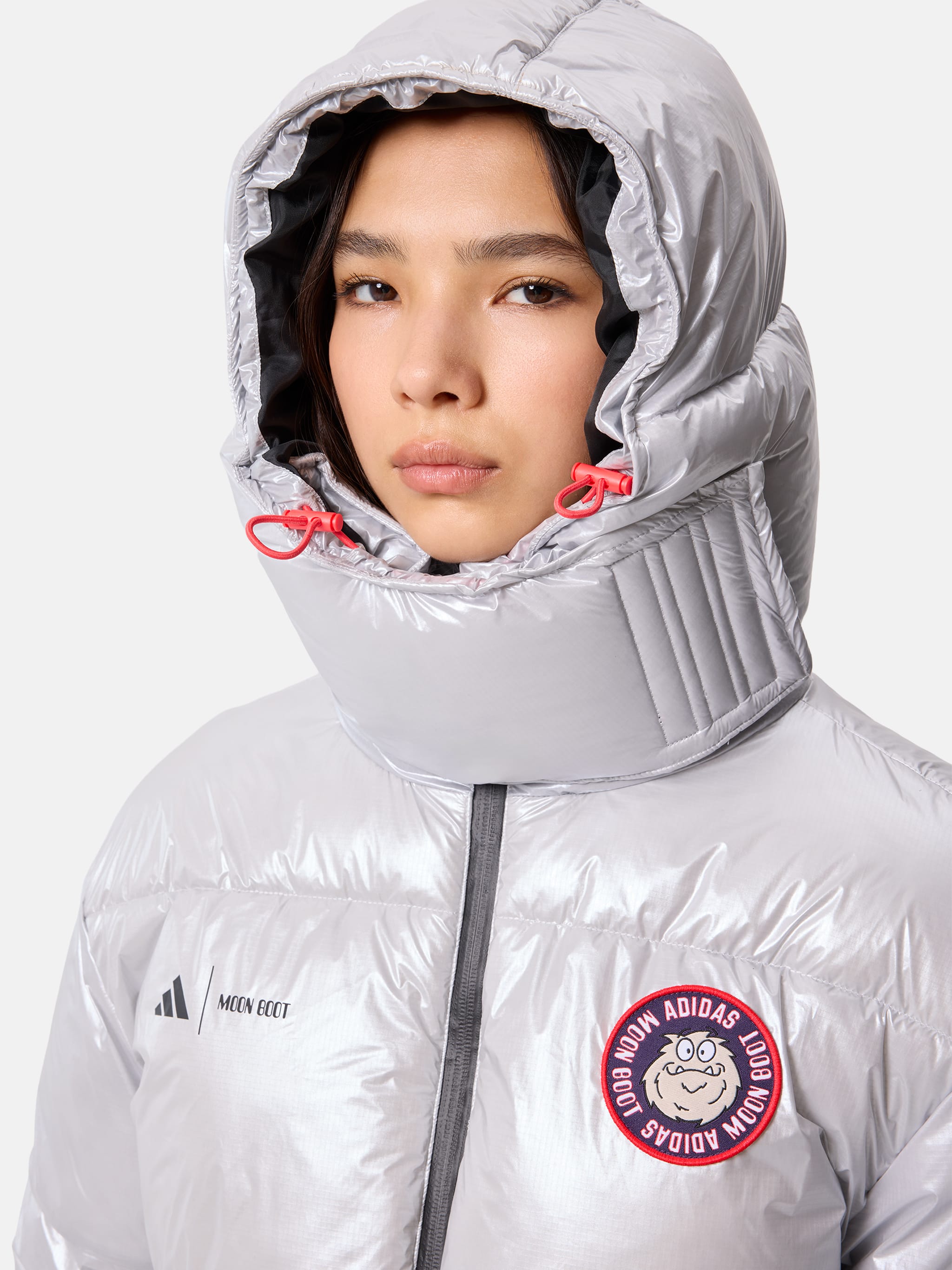 DOUDOUNE COURTE ARGENT ADIDAS X MOON