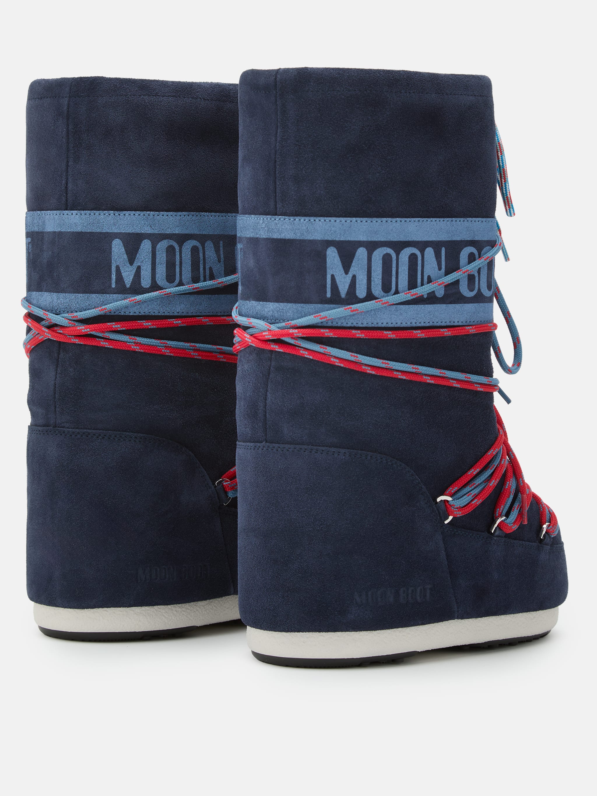 ICON DUNKELBLAUE STIEFEL AUS VELOURSLEDER