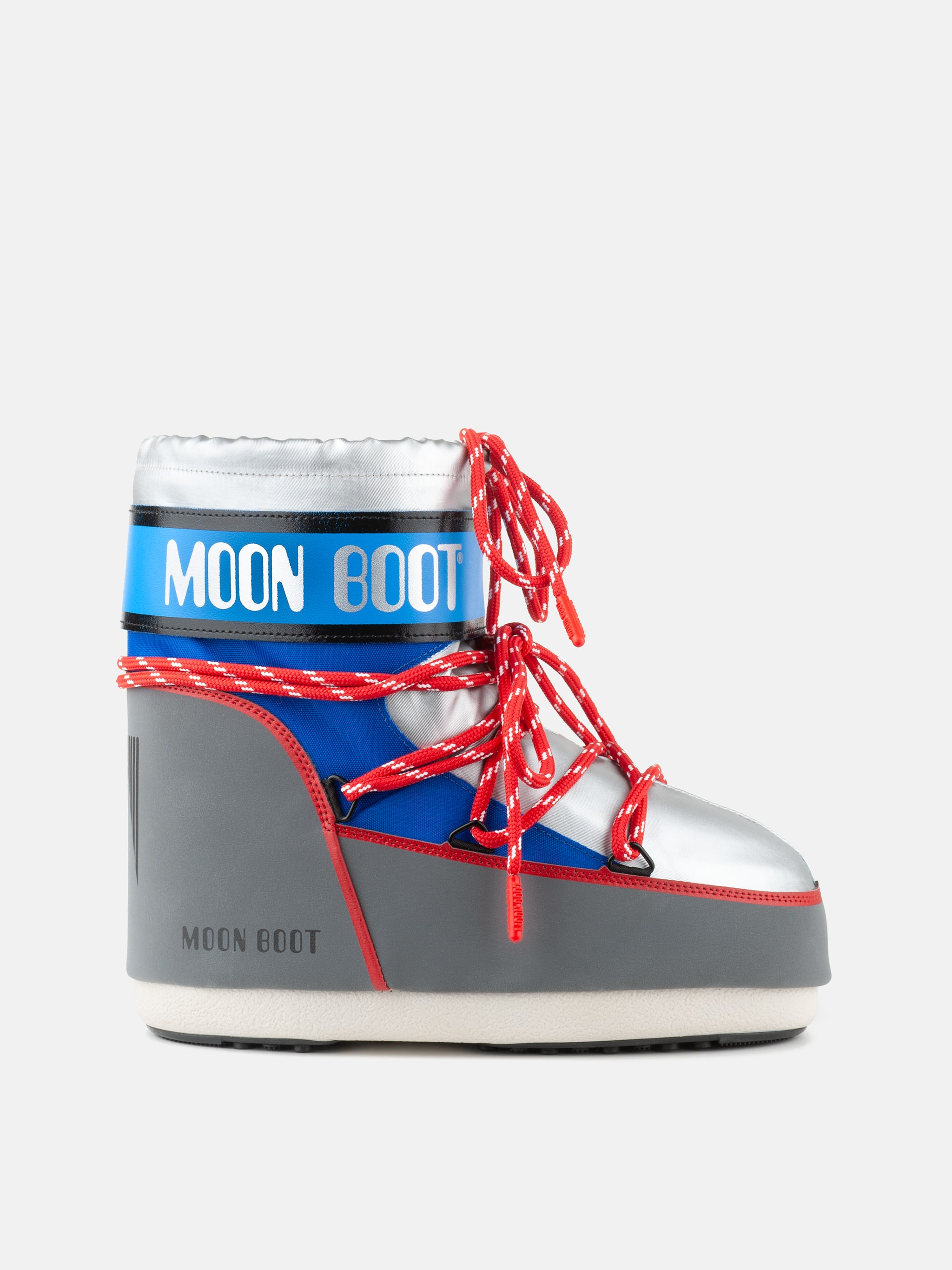 ICON LOW SPACE RACING SILBERFARBENE STIEFEL