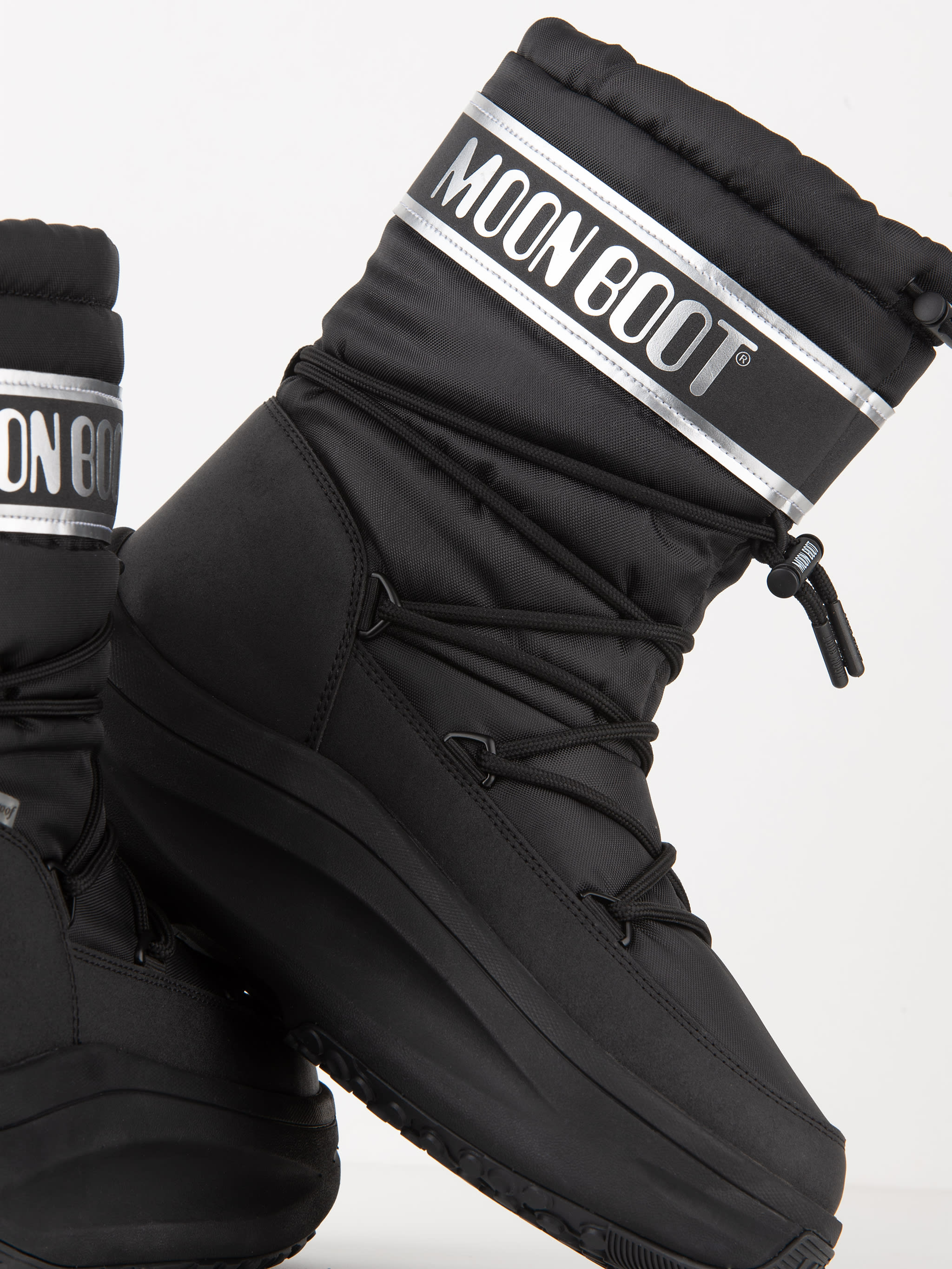 MOON247 SCHWARZE UND SILBERFARBENE POLAR STIEFEL image number 2