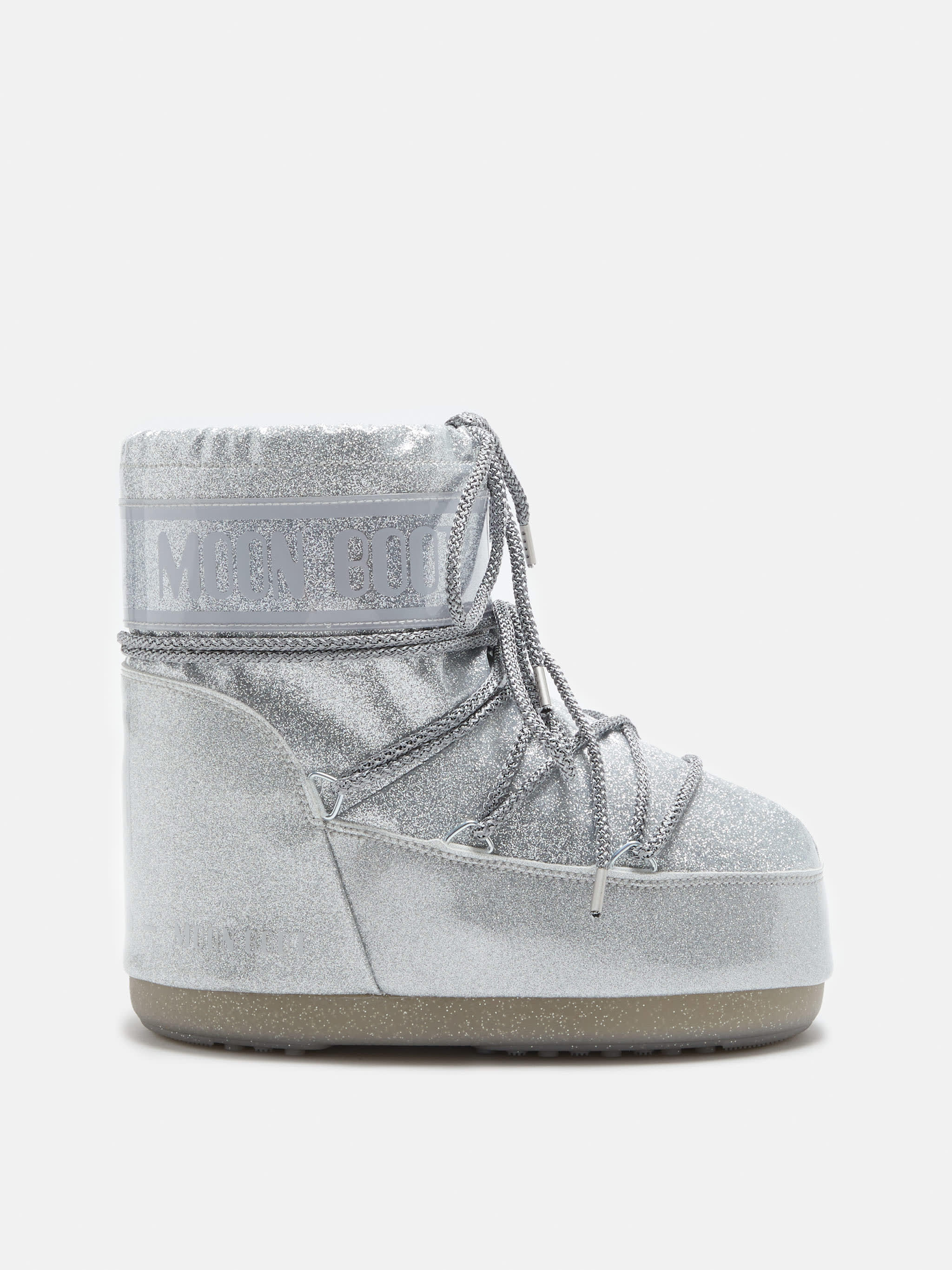 BOTAS ICON LOW GLITTER PLATEADO image number 0