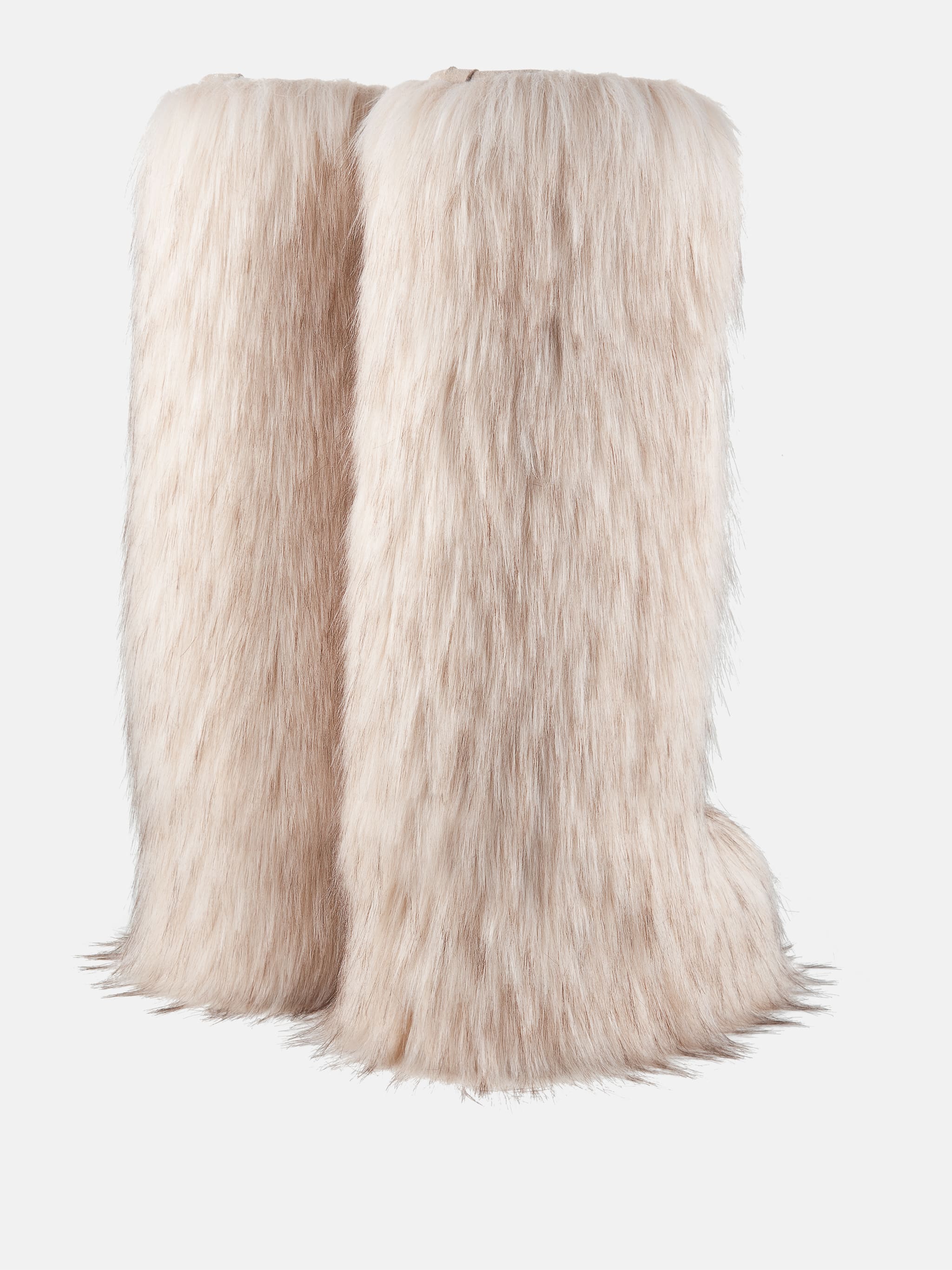 Bottes Jacquemus + Moon Boot Icon Yeti High en fausse fourrure Blanc