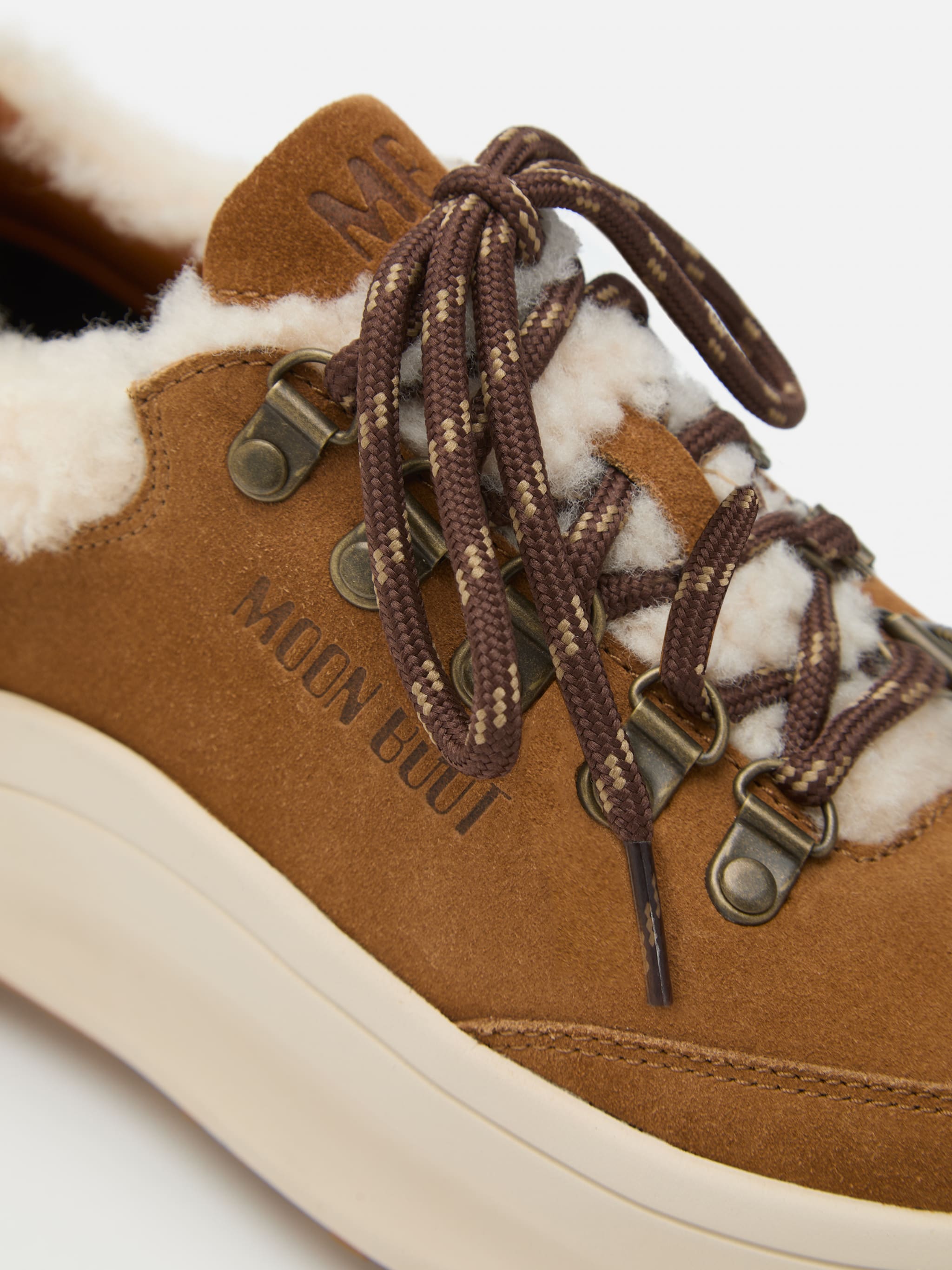 MOON247 CITY BROWN SHEARLING SNEAKERS image number 2